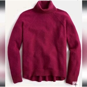 J. Crew Plum Purple Super Soft Yarn Wool Alpaca Turtleneck Sweater Size Small
